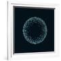 Golf Ball X-Ray Blue Transparent Isolated on Black-X-RAY pictures-Framed Art Print