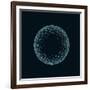 Golf Ball X-Ray Blue Transparent Isolated on Black-X-RAY pictures-Framed Art Print