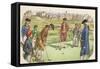 Golf Being Played in St Andrews in the 18th Century-Pat Nicolle-Framed Stretched Canvas