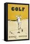 Golf' by the Famous Player Henry Cotton-null-Framed Stretched Canvas