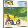 Golf Cart in Blue-Robbin Rawlings-Mounted Art Print