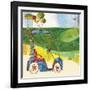 Golf Cart in Blue-Robbin Rawlings-Framed Art Print