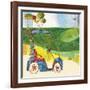 Golf Cart in Blue-Robbin Rawlings-Framed Art Print