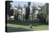 Golf Cart in the Garden of a Castle, Arcangues Castle, Aquitaine, France-null-Stretched Canvas