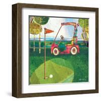 Golf Cart - Red-Robbin Rawlings-Framed Art Print