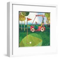 Golf Cart - Red-Robbin Rawlings-Framed Art Print