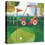 Golf Cart - Red-Robbin Rawlings-Stretched Canvas