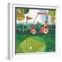 Golf Cart - Red-Robbin Rawlings-Framed Art Print