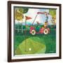 Golf Cart - Red-Robbin Rawlings-Framed Art Print