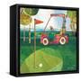 Golf Cart - Red-Robbin Rawlings-Framed Stretched Canvas