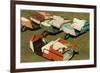 Golf Carts-null-Framed Premium Giclee Print