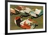 Golf Carts-null-Framed Premium Giclee Print