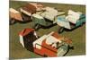 Golf Carts-null-Mounted Premium Giclee Print