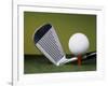 Golf Club and Ball on Tee-null-Framed Photographic Print