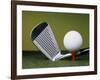 Golf Club and Ball on Tee-null-Framed Photographic Print