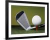 Golf Club and Ball on Tee-null-Framed Photographic Print