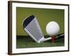 Golf Club and Ball on Tee-null-Framed Photographic Print