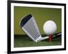 Golf Club and Ball on Tee-null-Framed Photographic Print