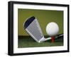 Golf Club and Ball on Tee-null-Framed Photographic Print
