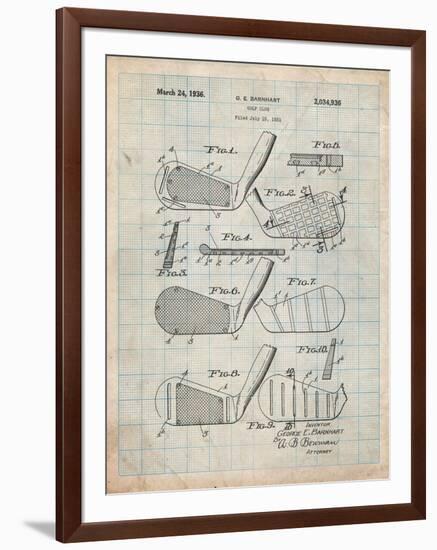 Golf Club, Club Head Patent-Cole Borders-Framed Art Print