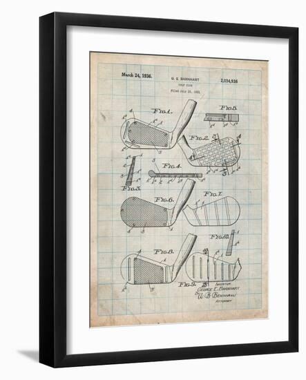 Golf Club, Club Head Patent-Cole Borders-Framed Art Print