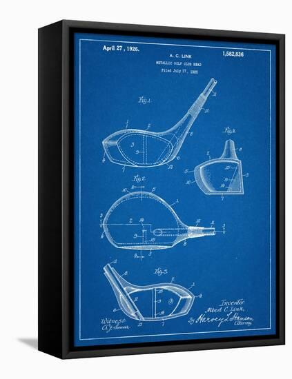 Golf Club Driver Patent-null-Framed Stretched Canvas