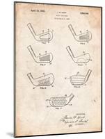 Golf Club Head Patent-Cole Borders-Mounted Art Print