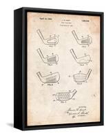 Golf Club Head Patent-Cole Borders-Framed Stretched Canvas