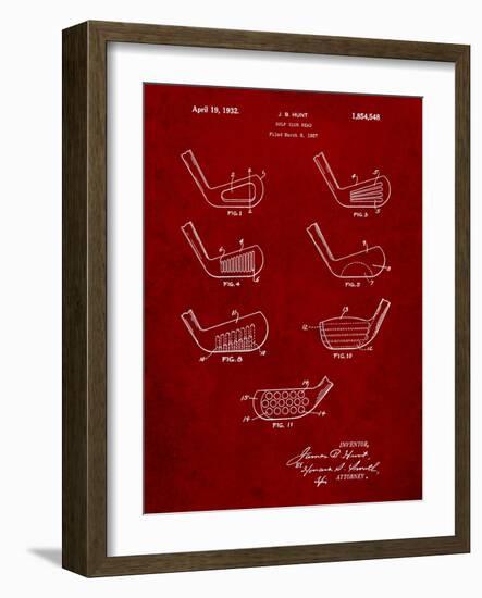 Golf Club Head Patent-Cole Borders-Framed Art Print