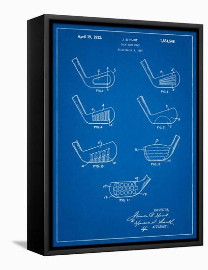 Golf Club Head Patent-Cole Borders-Framed Stretched Canvas