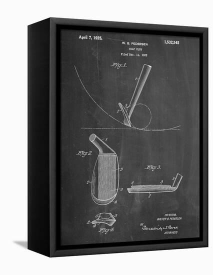 Golf Club Patent-null-Framed Stretched Canvas