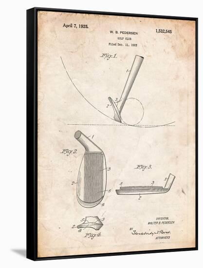 Golf Club Patent-Cole Borders-Framed Stretched Canvas