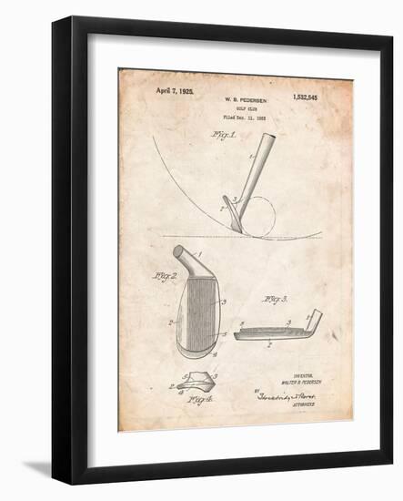 Golf Club Patent-Cole Borders-Framed Art Print