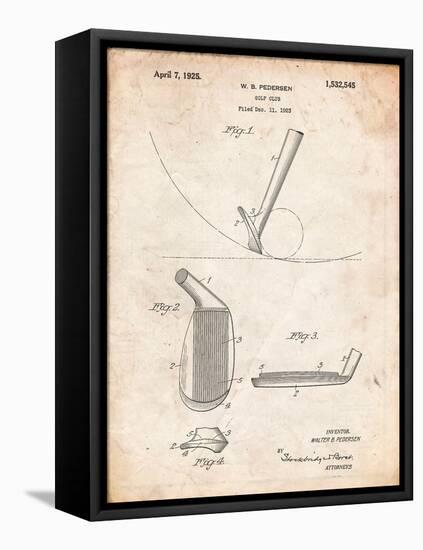 Golf Club Patent-Cole Borders-Framed Stretched Canvas