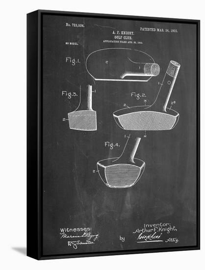 Golf Club Putter Patent-null-Framed Stretched Canvas