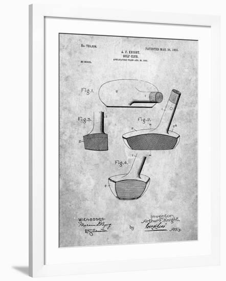 Golf Club Putter Patent-Cole Borders-Framed Art Print