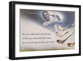 Golf Clubs and Adage-null-Framed Art Print