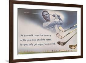 Golf Clubs and Adage-null-Framed Art Print