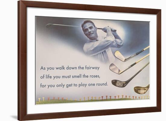 Golf Clubs and Adage-null-Framed Art Print