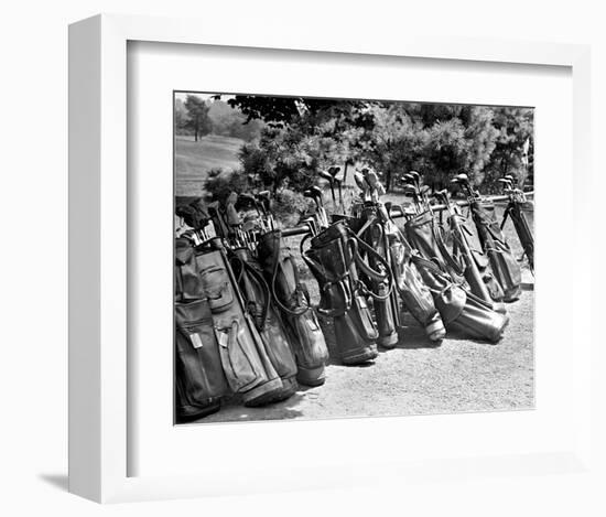 Golf Clubs at the Course-null-Framed Giclee Print