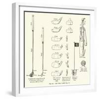 Golf Clubs, Caddie Bag, Etc-null-Framed Giclee Print