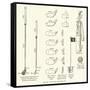 Golf Clubs, Caddie Bag, Etc-null-Framed Stretched Canvas