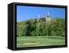 Golf Course and Castell Coch, Tongwynlais, Near Cardiff, Wales-Peter Thompson-Framed Stretched Canvas