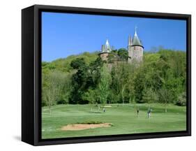 Golf Course and Castell Coch, Tongwynlais, Near Cardiff, Wales-Peter Thompson-Framed Stretched Canvas