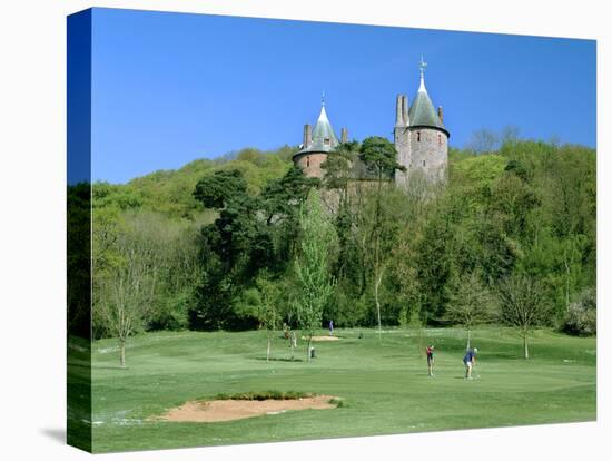 Golf Course and Castell Coch, Tongwynlais, Near Cardiff, Wales-Peter Thompson-Stretched Canvas