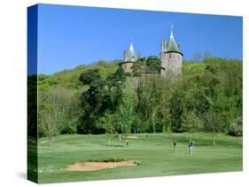 Golf Course and Castell Coch, Tongwynlais, Near Cardiff, Wales-Peter Thompson-Stretched Canvas