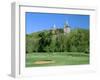 Golf Course and Castell Coch, Tongwynlais, Near Cardiff, Wales-Peter Thompson-Framed Premium Photographic Print