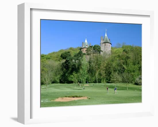 Golf Course and Castell Coch, Tongwynlais, Near Cardiff, Wales-Peter Thompson-Framed Photographic Print