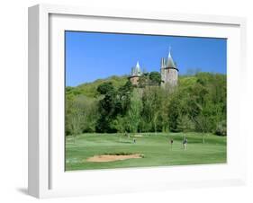 Golf Course and Castell Coch, Tongwynlais, Near Cardiff, Wales-Peter Thompson-Framed Photographic Print