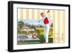 Golf Course and Resort, San Diego, California-null-Framed Art Print